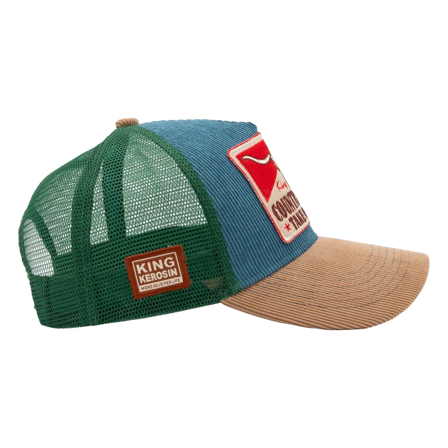 King Kerosin Country Roads cap, smoke, Blue