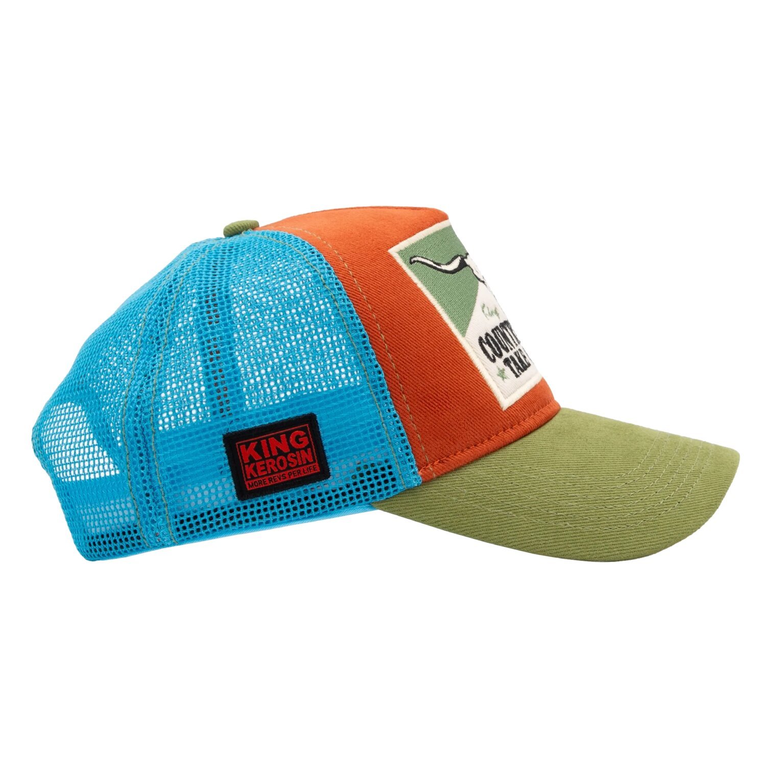King Kerosin Country Roads cap, Orange, green