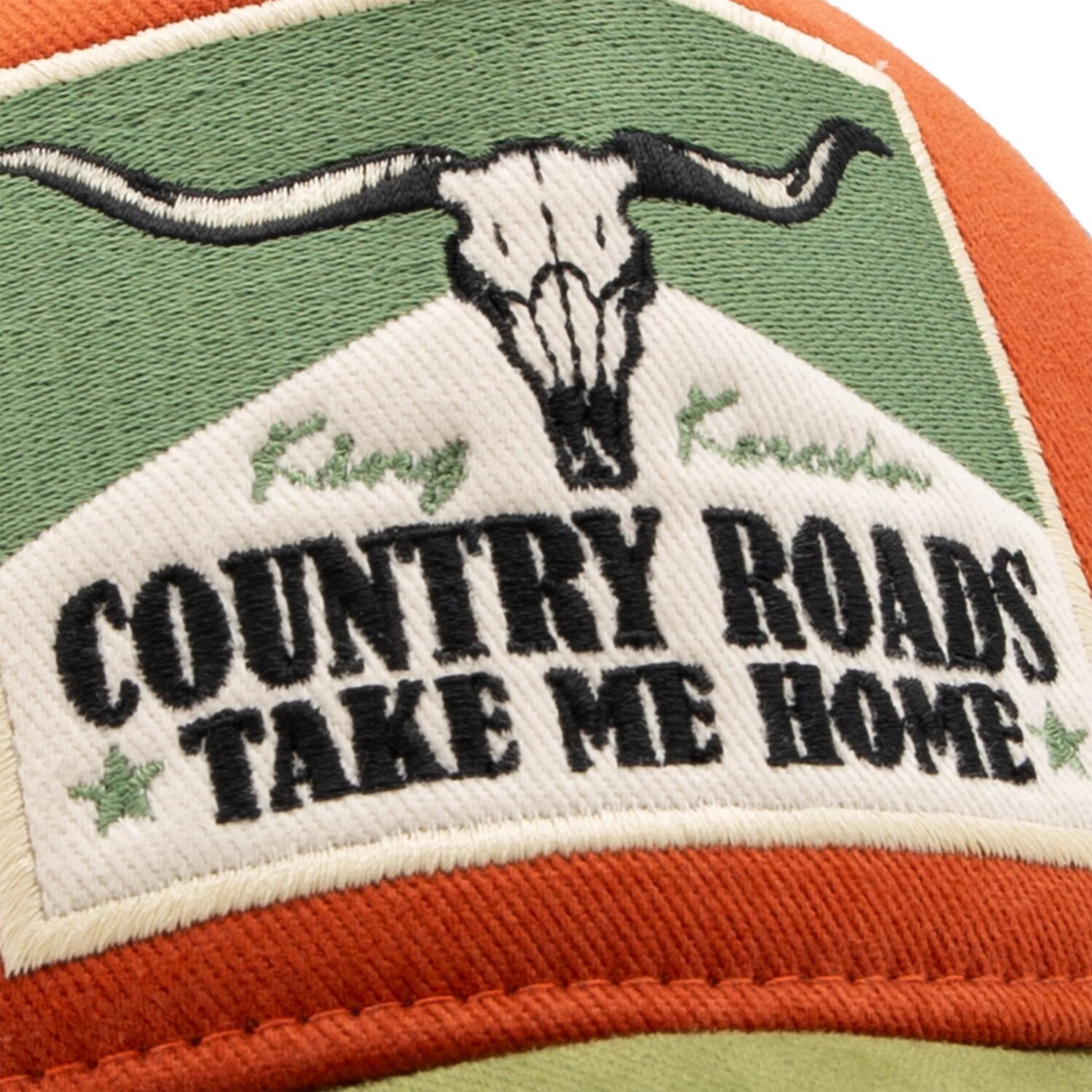 King Kerosin Country Roads cap, Orange, green