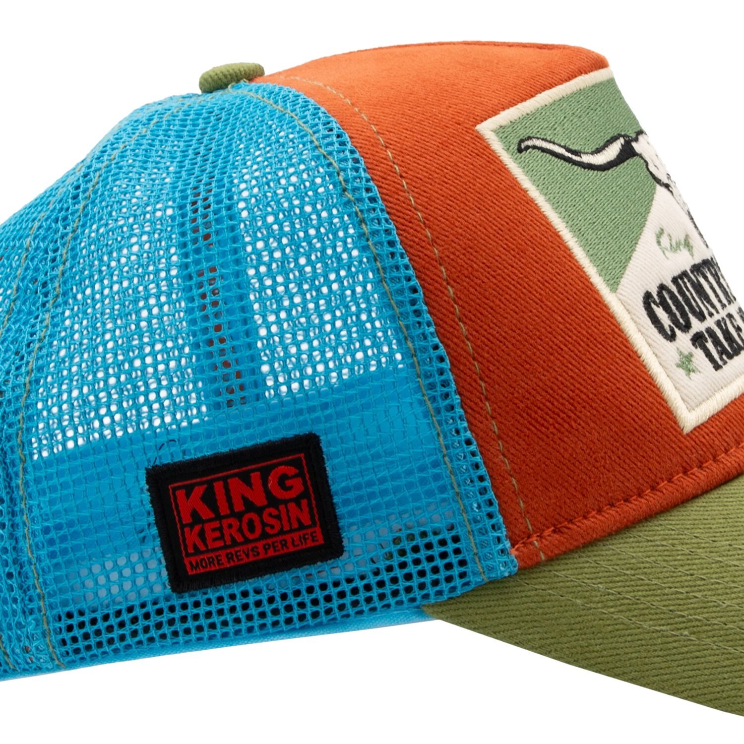 King Kerosin Country Roads cap, Orange, green