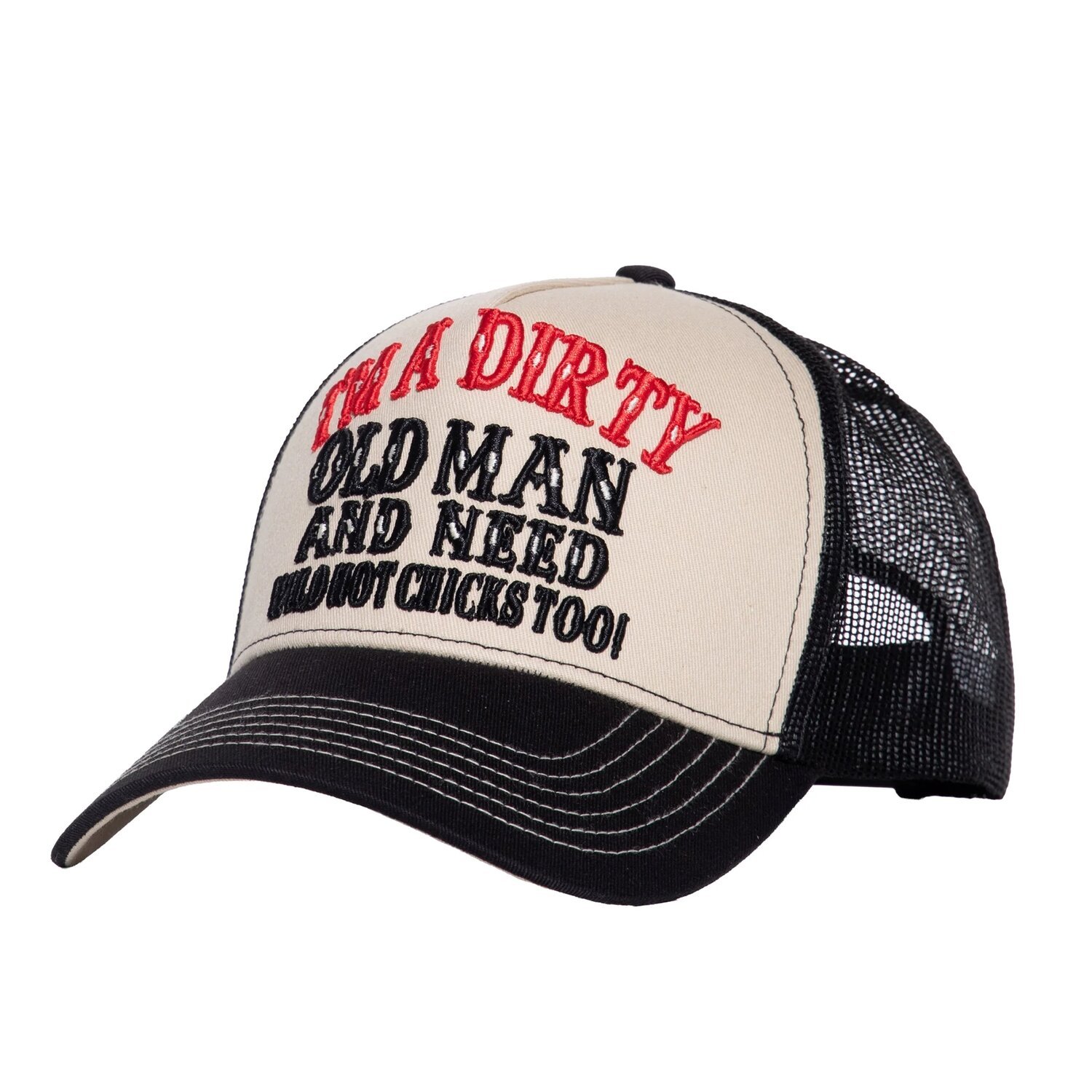 King Kerosin I'm a dirty old man cap black/beige