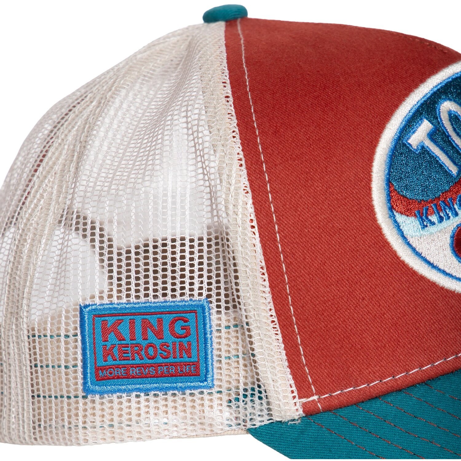King Kerosin Tough old crow cap, Red, blue
