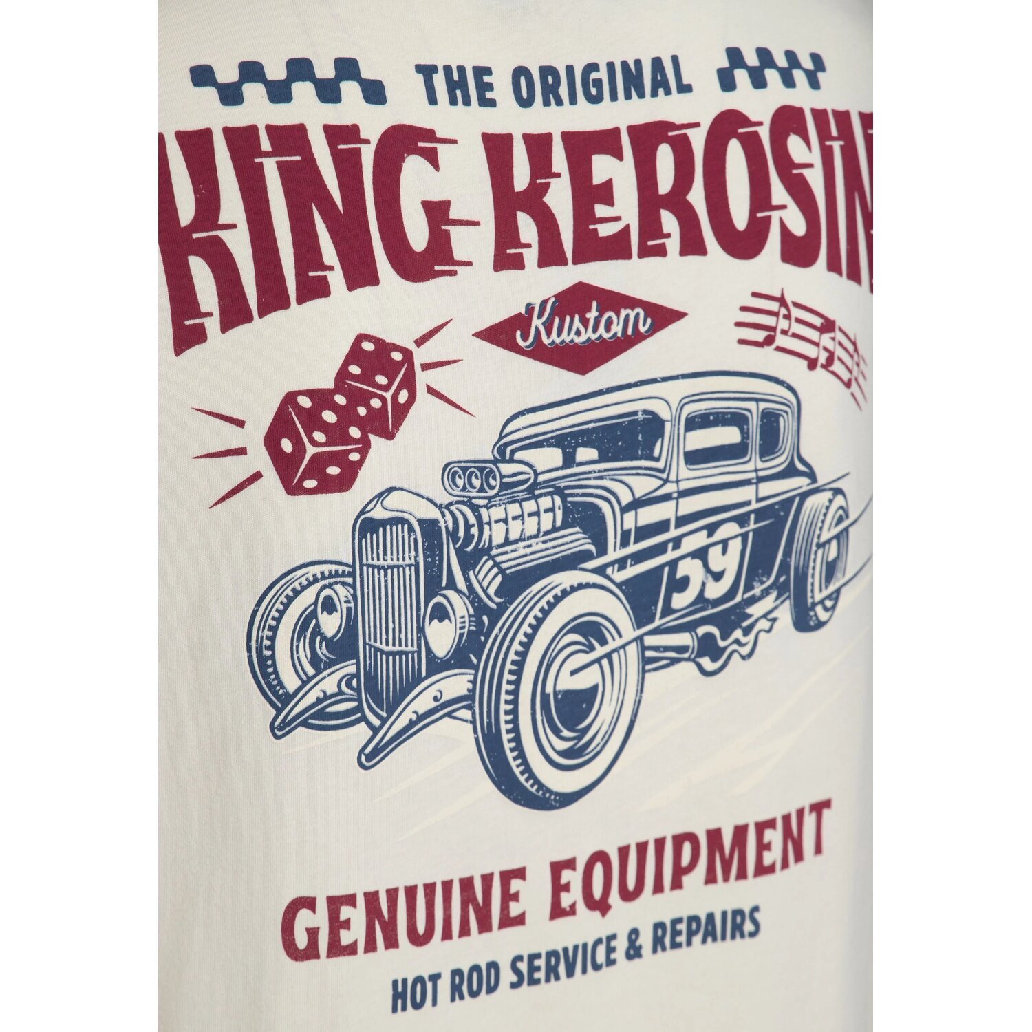 King Kerosin Hot Rod Service t-shirt, offwhite, 2XL