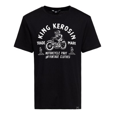 Ready to ride? This t-shirt from King Kerosin brings the spirit of classic motorcycles and wild road trips right to your chest. The front print with vintage bikers, cacti, and a typographic statement embodies the brand's signature spirit: rough, honest, and independent. Crafted from 100% soft cotton in a regular fit, it sits comfortably and is perfect for relaxed tours or noisy nights out. The signature patch on the hem completes the look, stylish and uncompromising.