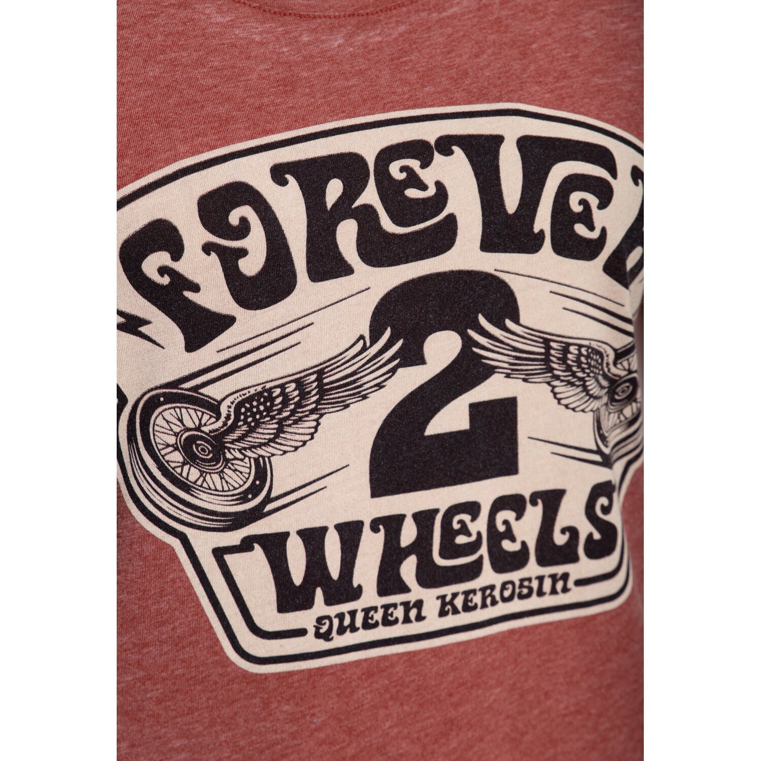 Queen Kerosin Forever 2 wheels t-shirt, Orange, XS