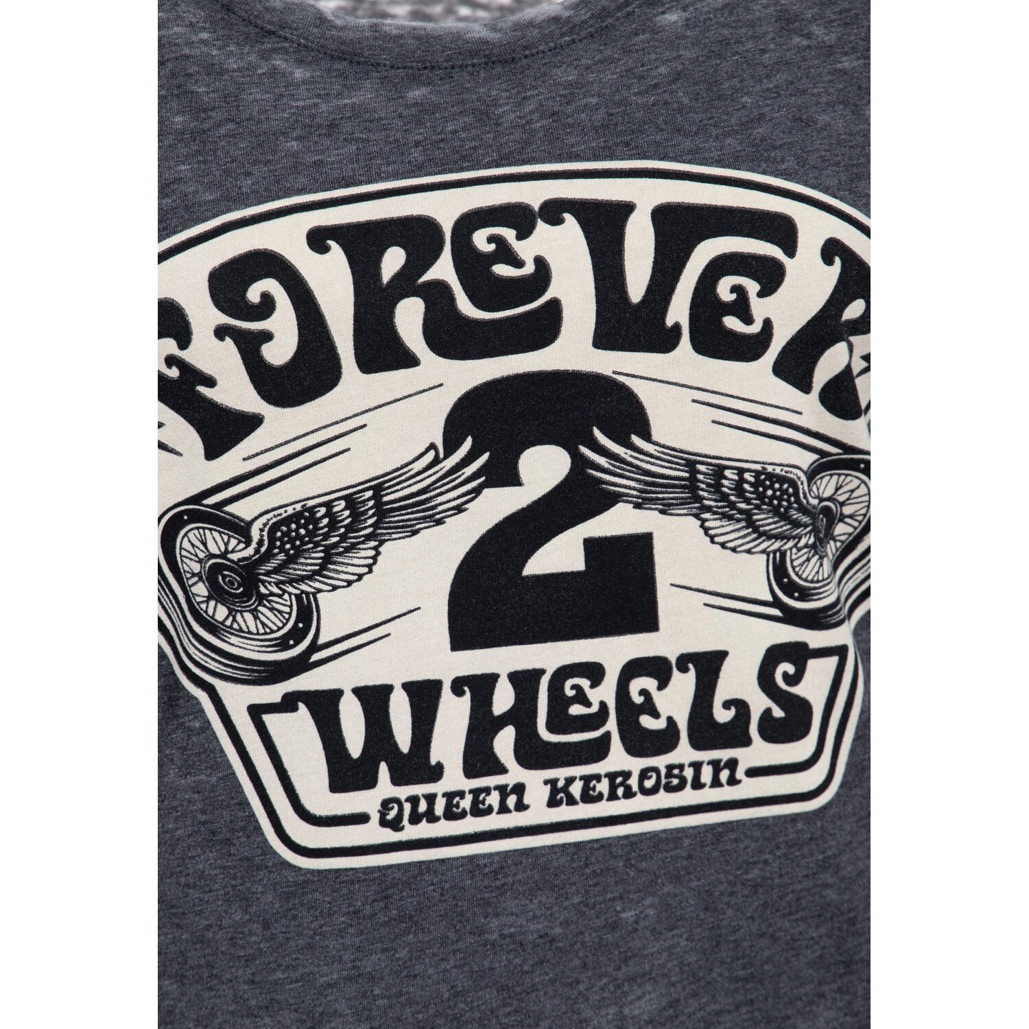 Queen Kerosin Forever 2 wheels t-shirt, anthracite Gray, XS