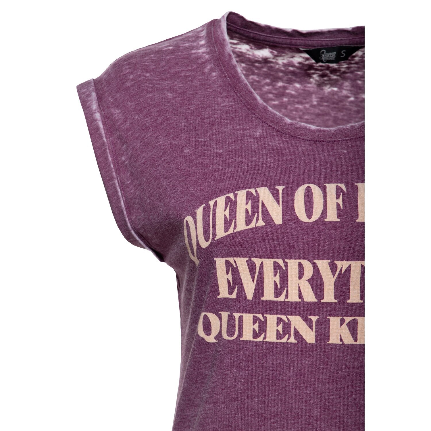 Queen Kerosin Queen of everything t-shirt plum