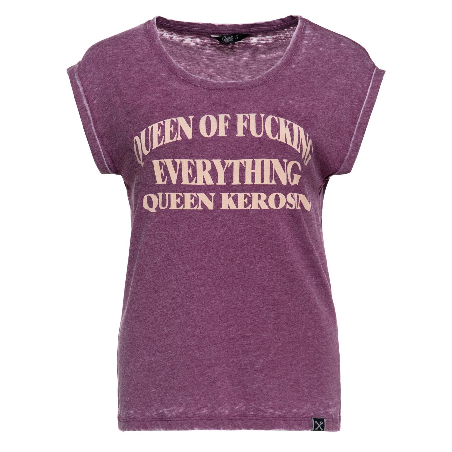 Queen Kerosin Queen of everything t-shirt plum, Purple, S