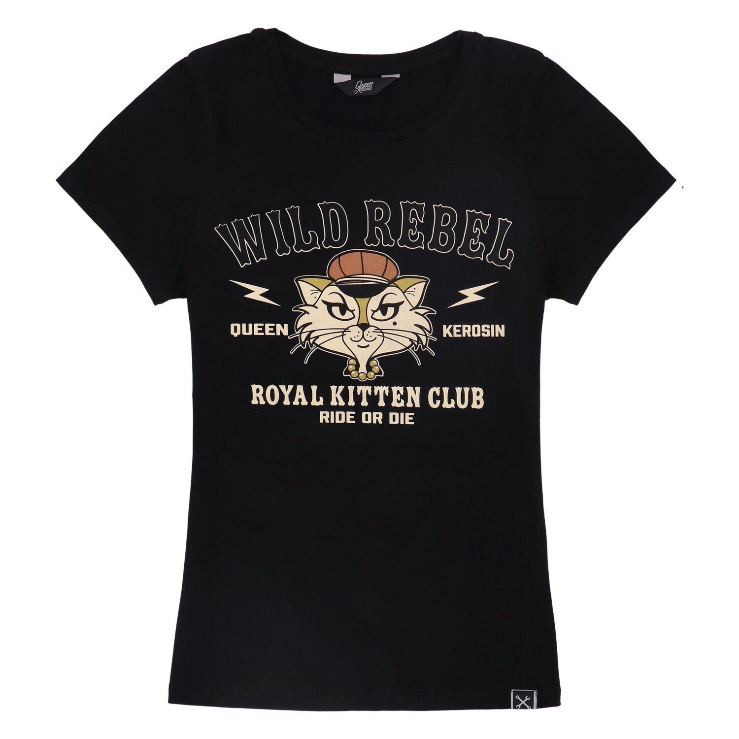 Queen Kerosin Royal Kitten Club t-shirt, Black, M