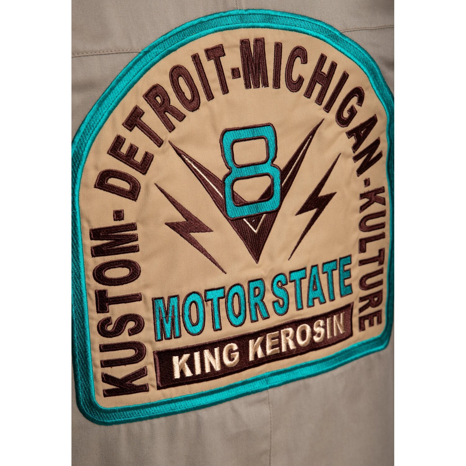 King Kerosin Motorstate shirt, Khaki, M