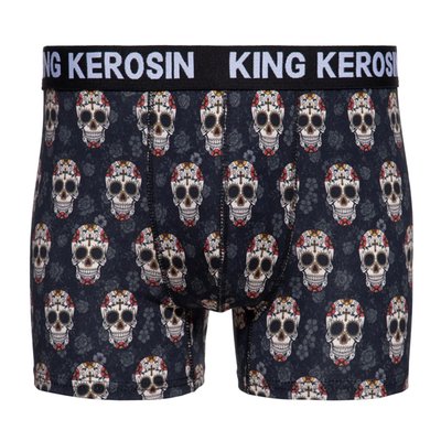 Viva la comodidad! These King Kerosin boxer shorts celebrate life, with an all-over print inspired by the Mexican Día de los Muertos. The artfully decorated sugar skulls add color and character to your underwear. The elastic waistband with King Kerosin lettering ensures a perfect fit, while the soft stretch material easily follows your every move. A little rebellious, a little folkloric and incredibly comfortable.