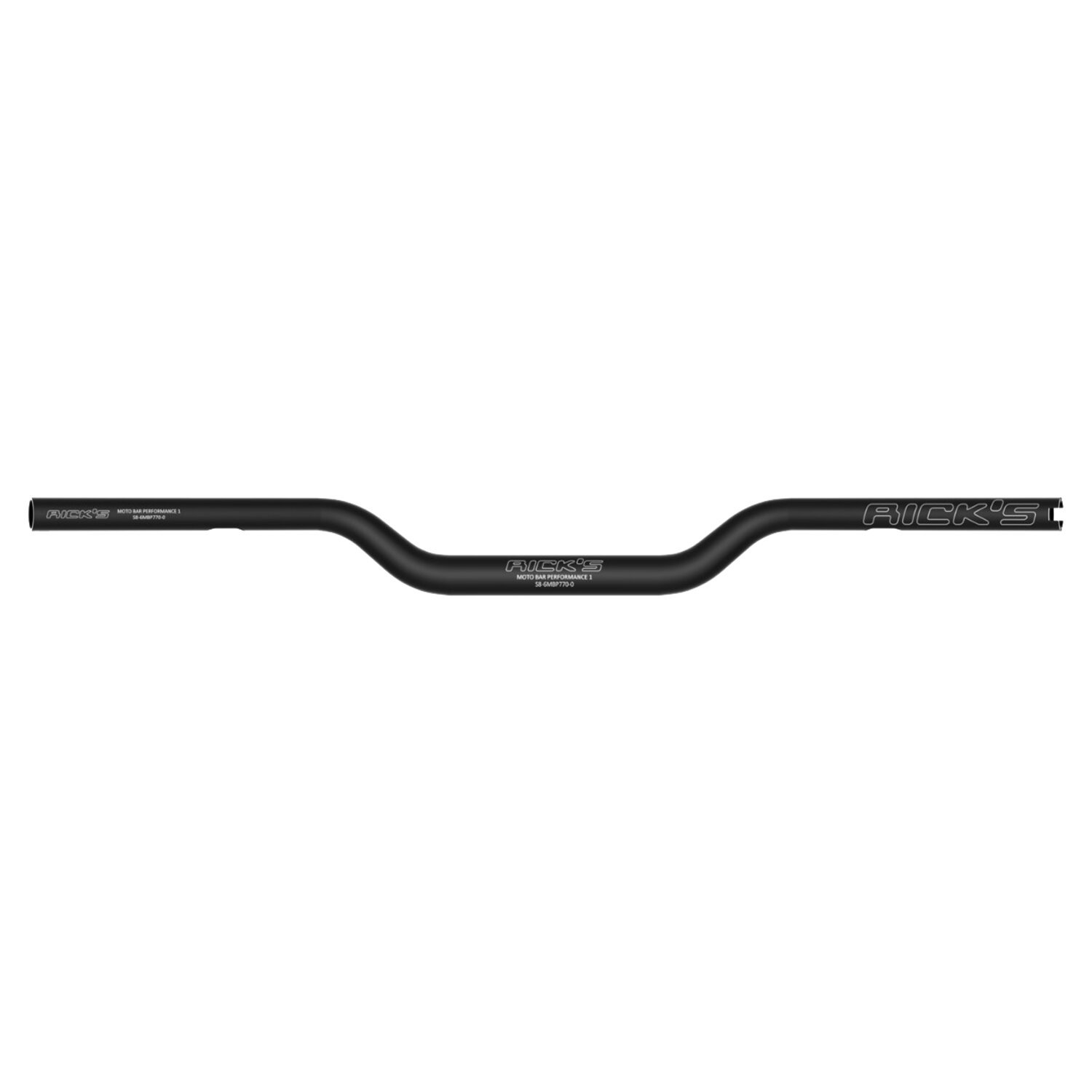 Rick's Motorcycles, Clubstyle Performance 1T handlebar, Black, Anodized