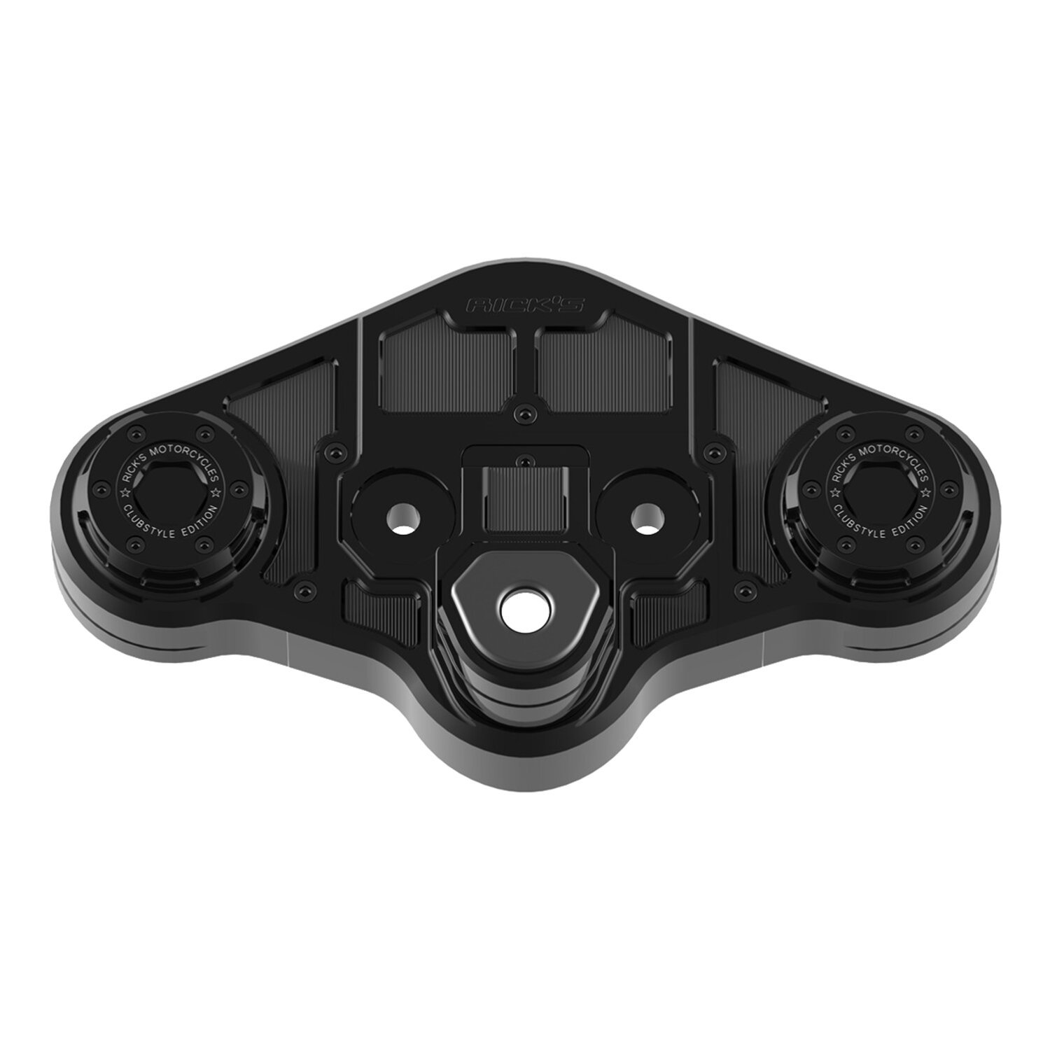 Rick's Motorcycles, Clubstyle Touring riser kit 8.5, Black, Anodized