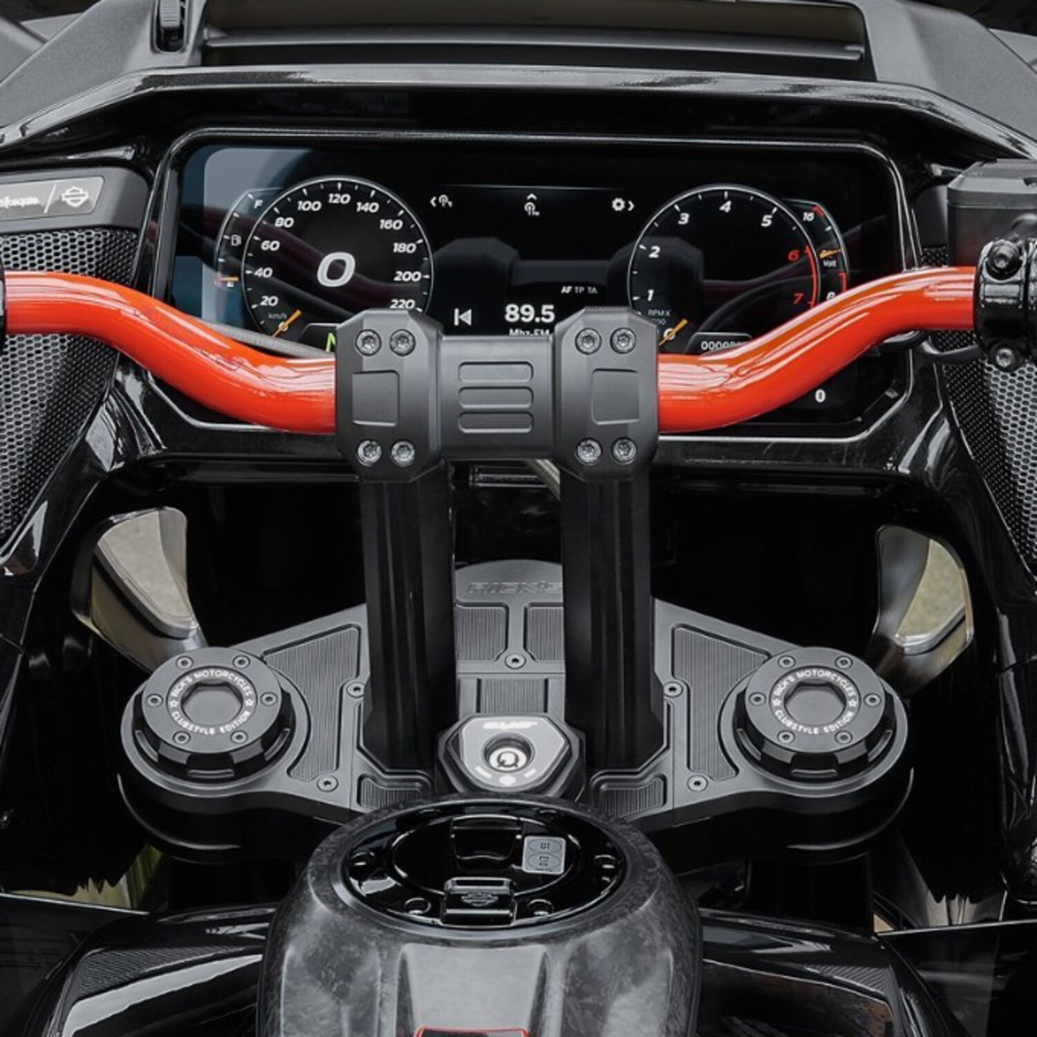 Rick's Motorcycles, Clubstyle Touring riser kit 10, Black, Anodized