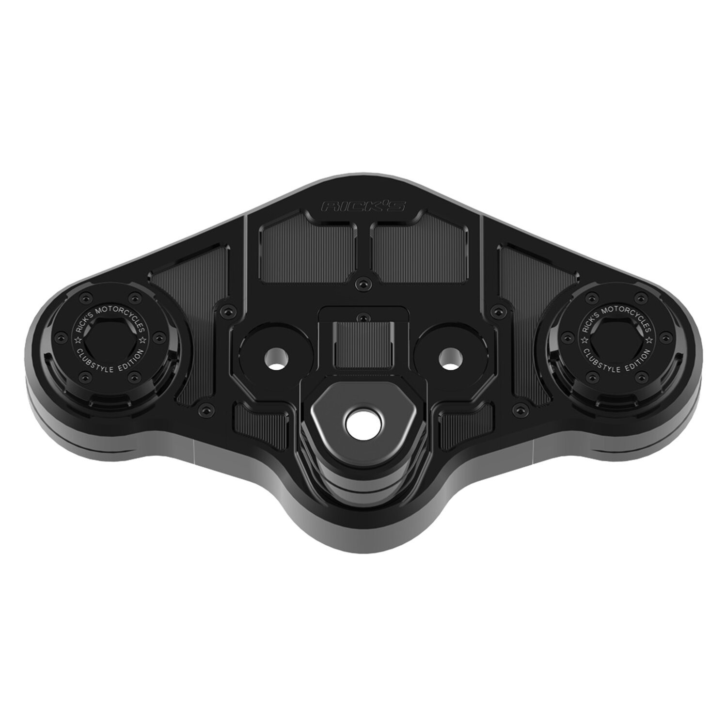 Rick's Motorcycles, Clubstyle Touring riser kit 11.5, Black, Anodized