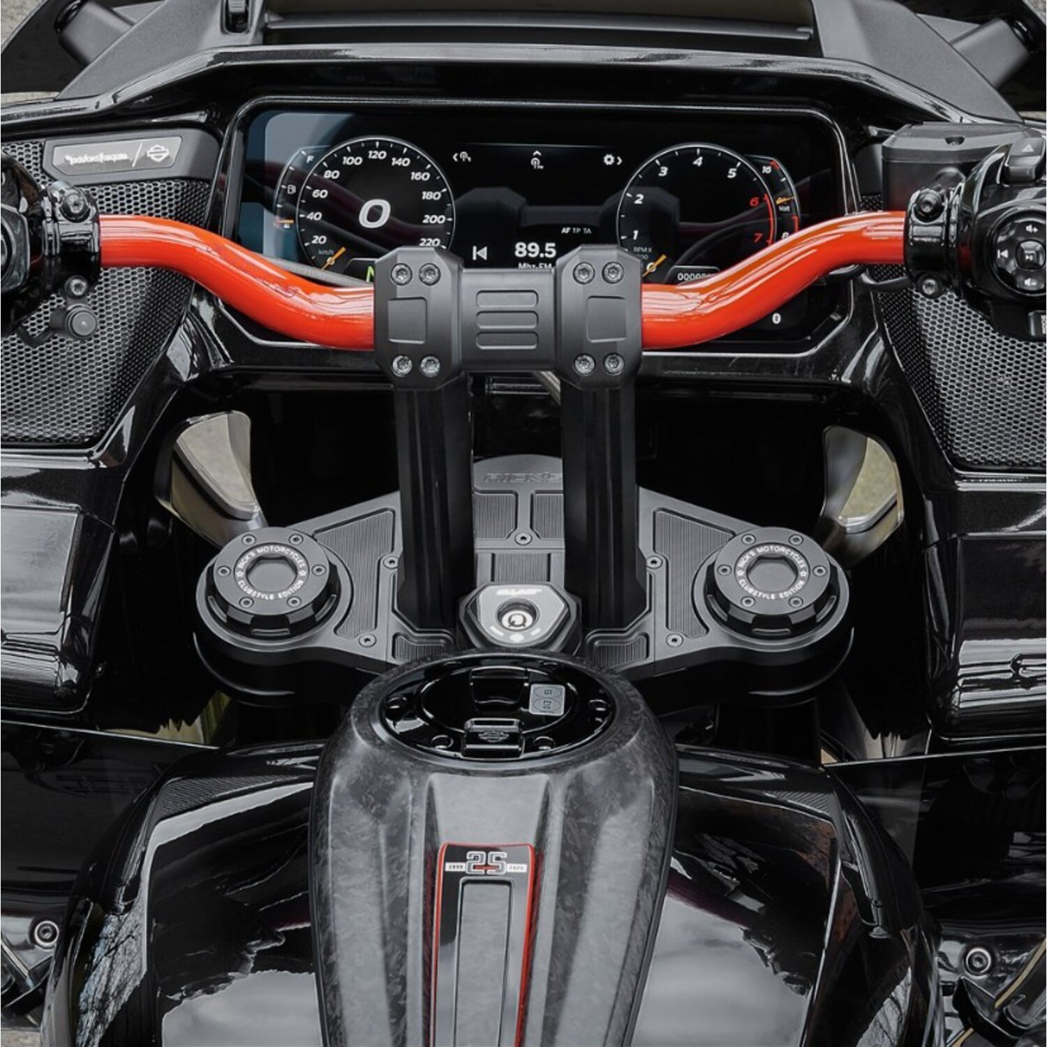 Rick's Motorcycles, Clubstyle Touring riser kit 11.5, Black, Anodized