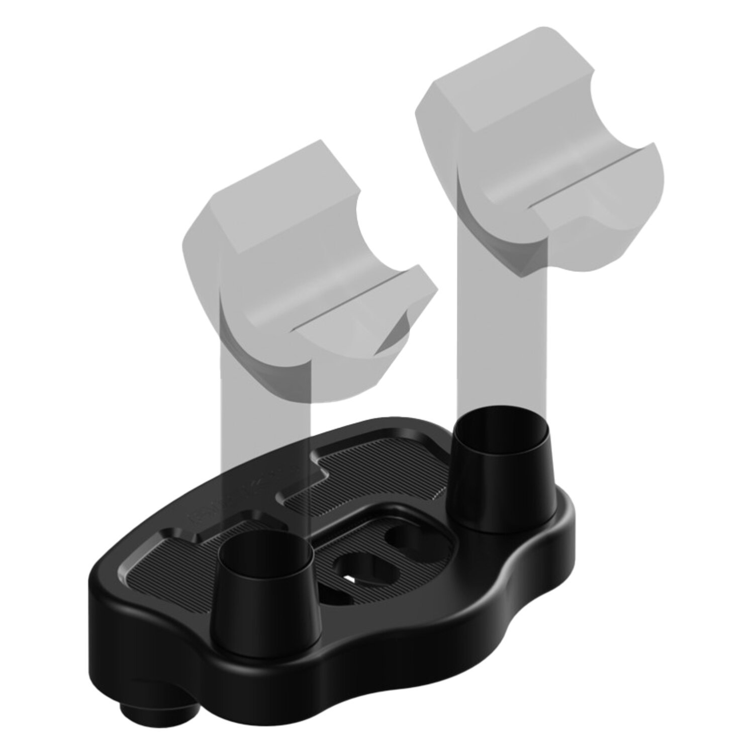 Rick's Motorcycles, Clubstyle riser relocation plate 40mm, Black, Anodized