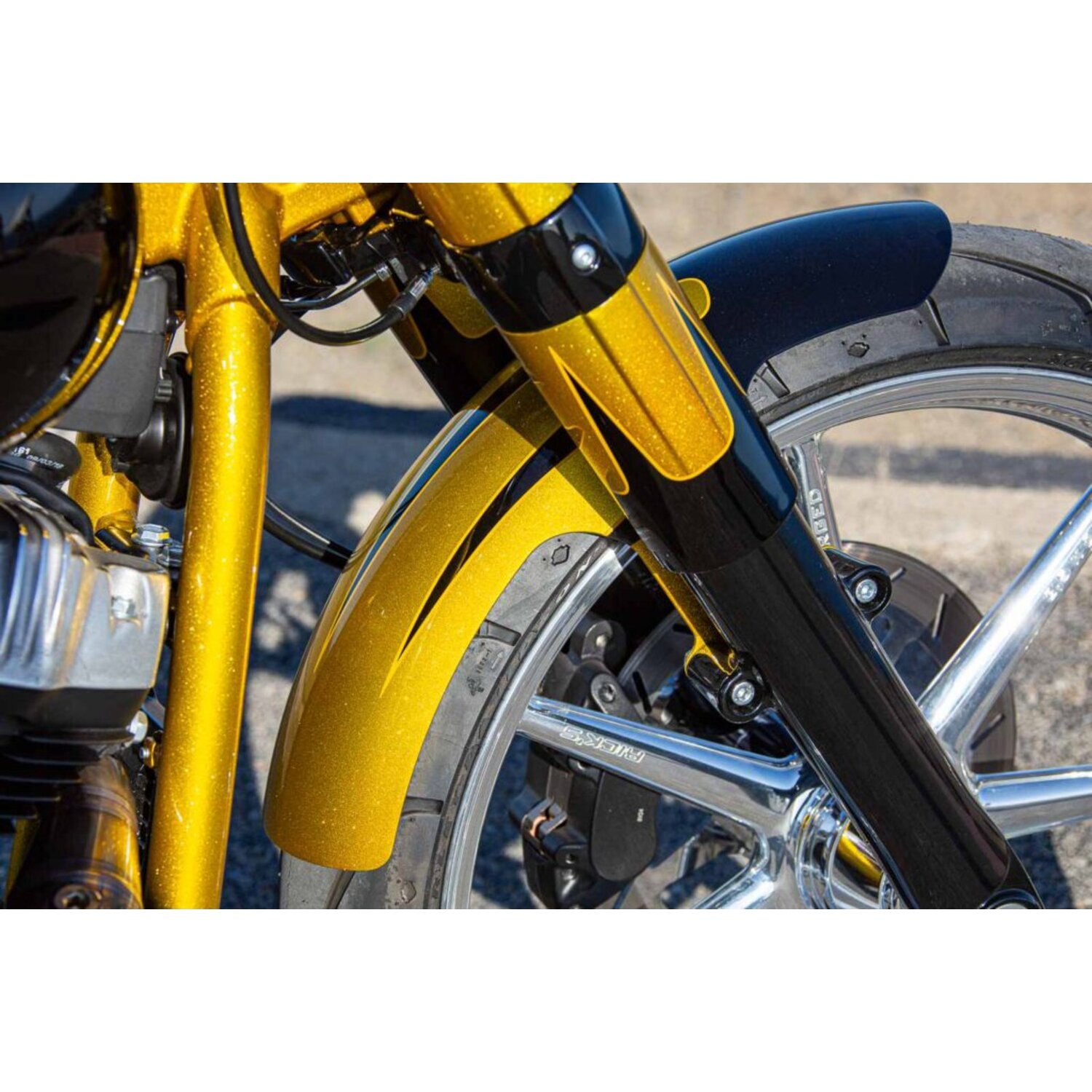 Rick's Motorcycles, Softail 21" custom front fender. Long