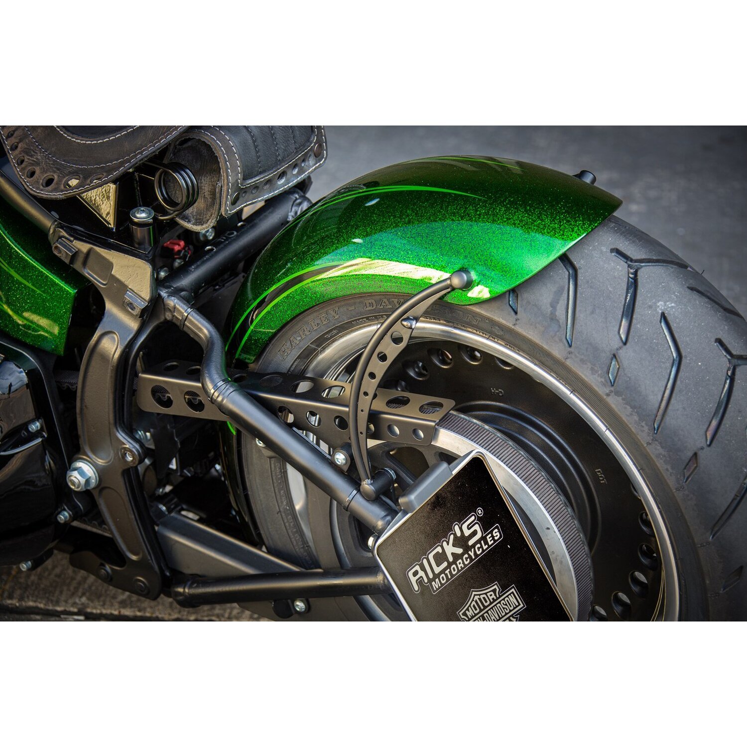 Rick's Motorcycles, rear fender Bobber, 200mm tire. Long