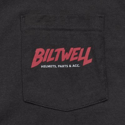 Gianpa, better known as @the_junkers on Instagram killed it on art for Biltwell this year. They love his vintage illustration style and thought it worked out perfect on this pocket t-shirt. Classy and traditional with a pocket to put your smokes or sharpie in. 100% pre-shrunk 6oz cotton t-shirt is detailed with hand-screened water-based inks, woven clip tags and the irritating collar tag has been replaced by a screen-printed label. We consider this the perfect t-shirt blank, it's got a buttery feel and is thick enough to be durable, but not a baggy old man shirt. It's a true regular-fit, not a super thin slim-fit.