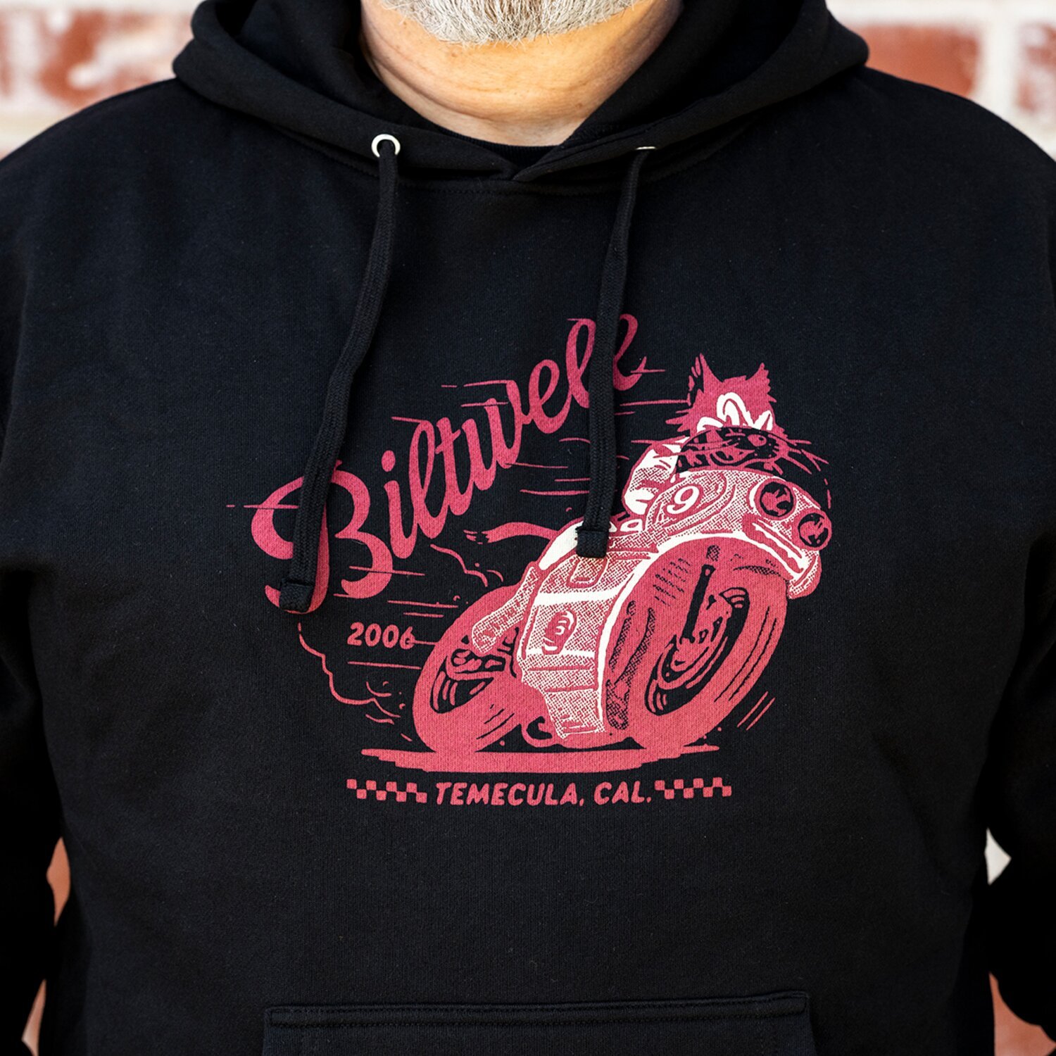 2XL — Biltwell Fast Cat hoodie black, 2XL