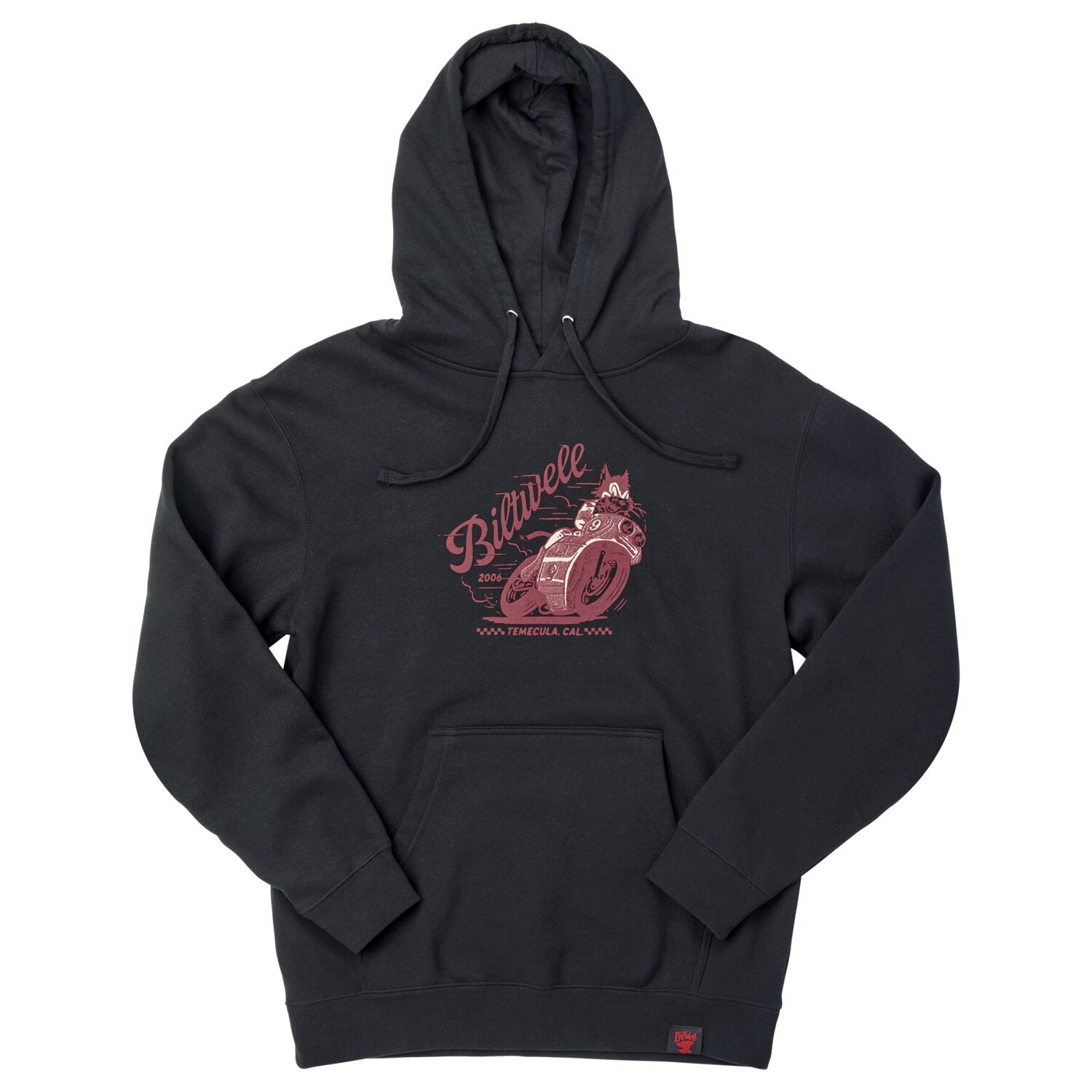 S — Biltwell Fast Cat hoodie black, S
