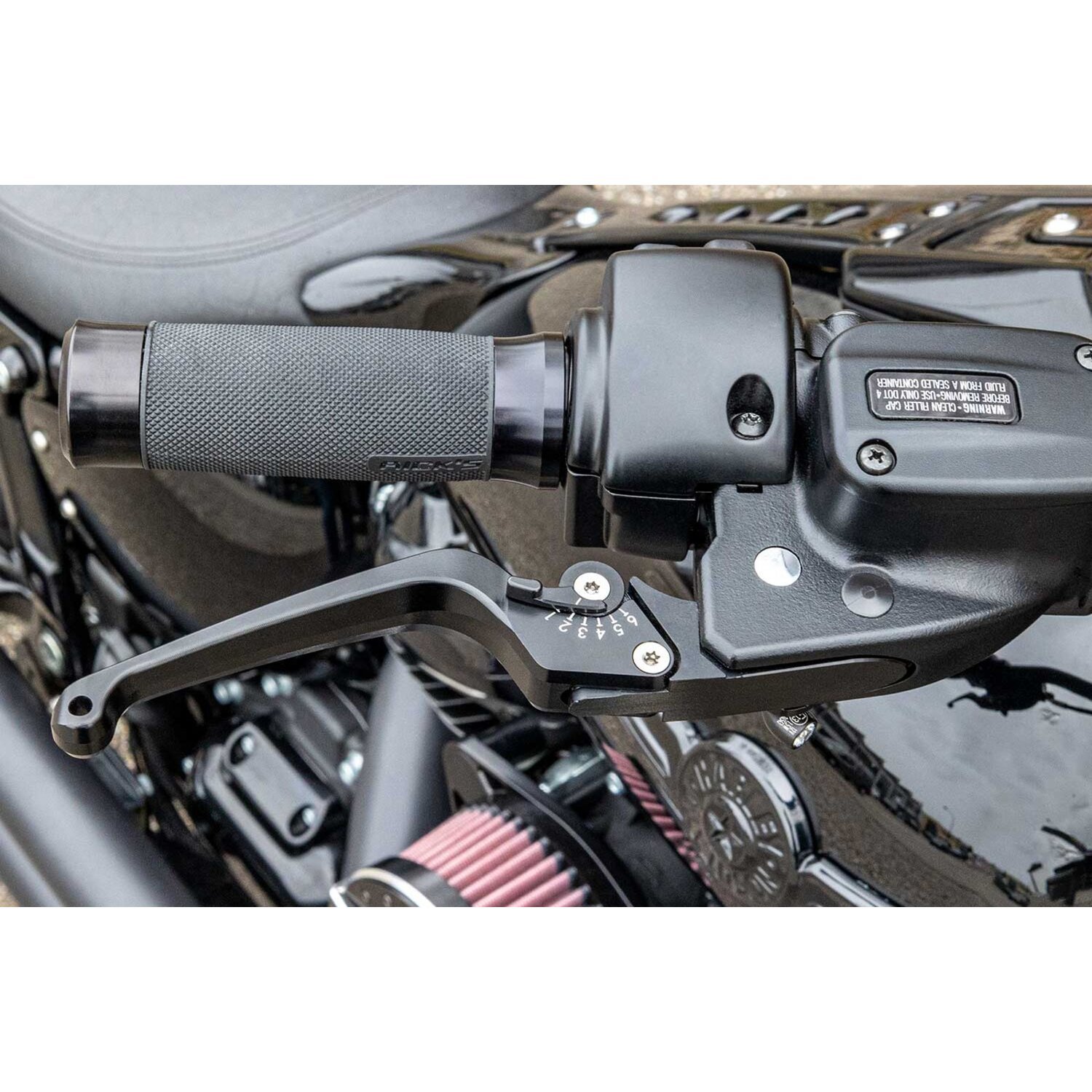 Rick's Motorcycles, Classic brake & clutch lever set, Black