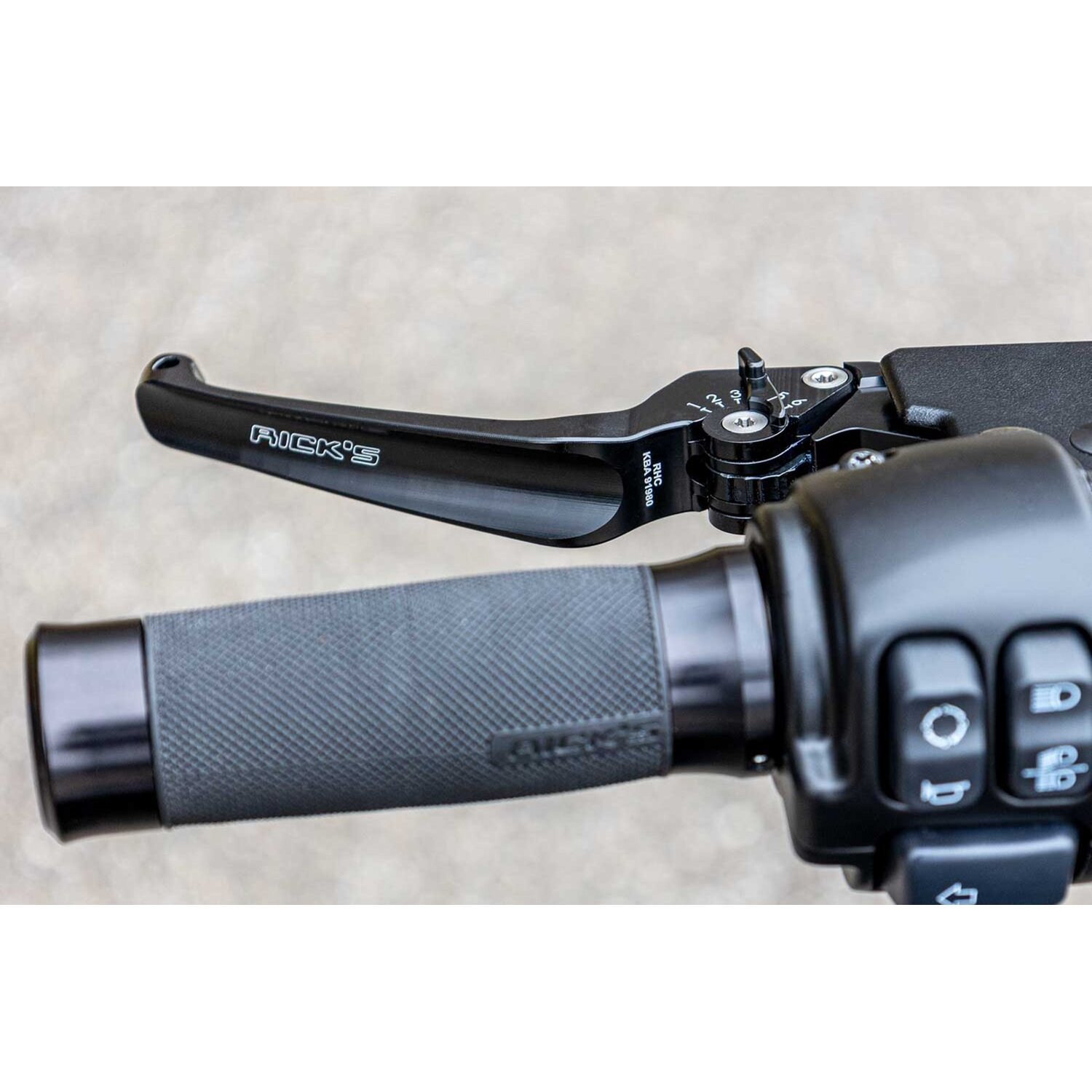 Rick's Motorcycles, Classic brake & clutch lever set, Black