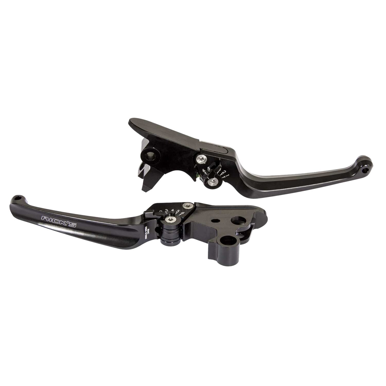Rick's Motorcycles, Classic brake & clutch lever set, Black