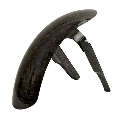 Forged carbon. Made from chopped carbon fiber strands mixed with resin and compressed in a mold. The result is a material that looks more like marble or camouflage, without a directional weave. 

Stock style carbon fiber front fender. Ultra lightweight, around 350 grams. The 3-piece structure provides a smoother and more adjustable fitment. Lightweight has never hurt performance, so a must have add-on to your Clubstyle build! Pre-drilled allowing a hassle-free bolt-on installation. EU made. 
- Ultra light weight around 350 grams 
- Manufactured from top quality carbon fiber 
- Gloss UV stable surface 
- Mounting holes pre-drilled 
- Bolt-on replacement for stock front fender 
- It is advised installation is done by a capable mechanic 