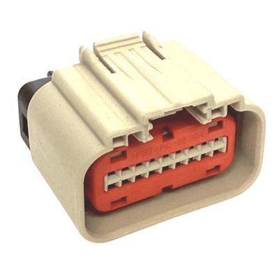 18 position female connector with terminals, ECM (B) connector. 
OEM replacement reference 69201440
