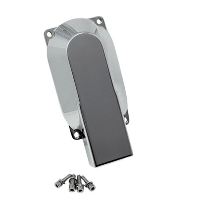 Polished and clear anodized billet throttle body cover for OEM M8 or aftermarket throttle body. Includes replacement polished stainless allen screws to replace the OEM T-20 security Torx screws.