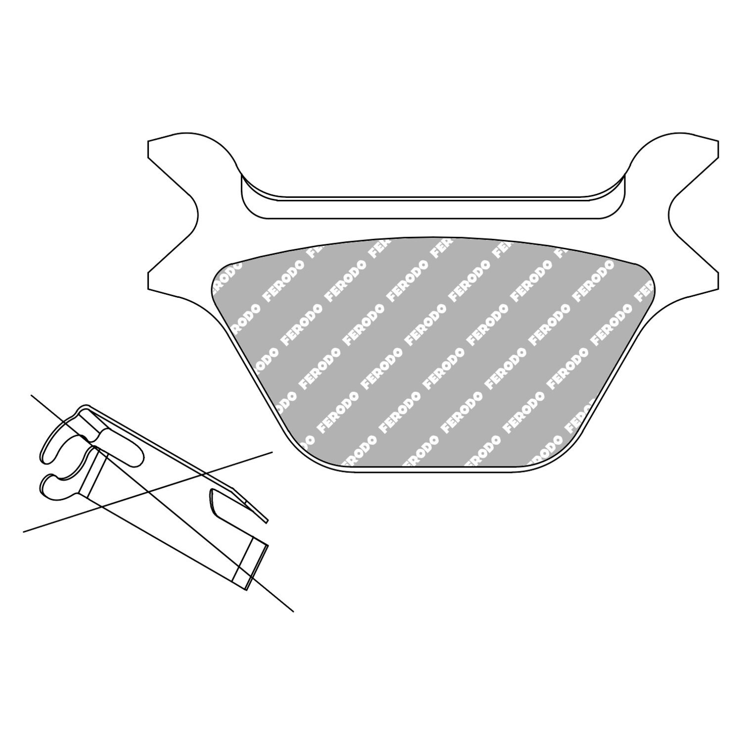 Ferodo, brake pads. Sintered SG-compound