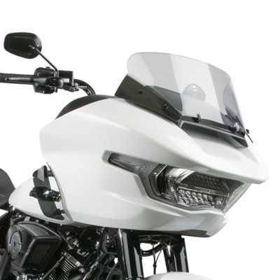 Mount kit included. Light gray, 26% tint. Height: 25.4cm. Width: 53.34cm.
Made of 3mm thick Lexan® polycarbonate with National Cycle's state-of-the-art Quantum+™ Rain Repellent Hard Coating.
National Cycle VStream® replacement windscreens have a unique patented shape. The 'V' profile and dimensional contours push the wind vortex out and away from the rider's helmet, resulting in a peaceful, quieter riding environment. Manufactured from 3mm thick Lexan® polycarbonate with National Cycle's state-of-the-art Quantum+™ Rain Repellent Hard Coating. This is a new generation of polycarbonate hard coating that actually exceeds the hardness and scratch resistance of glass. The surface tension created by the water repellent coating results in water droplets that literally fly off the surface of the windshield at the slightest of angles or wind speeds. It all just got better than ever! Fits as a direct bolt-on High Quality replacement for the OEM style screen. Complete with mount kit.
Note: Center screen height is from the bottom center edge to top of screen.