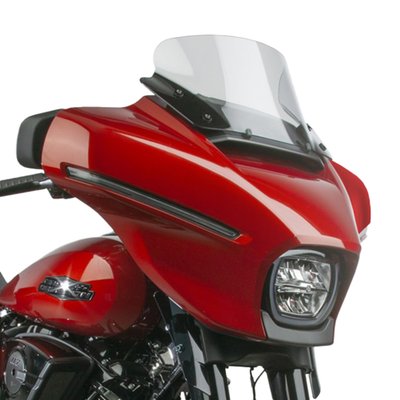 Mount kit included. Light gray, 26% tint. Height: 24.13cm. Width: 40.64cm.
Made of 3mm thick Lexan® polycarbonate with National Cycle's state-of-the-art Quantum+™ Rain Repellent Hard Coating.
National Cycle VStream® replacement windscreens have a unique patented shape. The 'V' profile and dimensional contours push the wind vortex out and away from the rider's helmet, resulting in a peaceful, quieter riding environment. Manufactured from 3mm thick Lexan® polycarbonate with National Cycle's state-of-the-art Quantum+™ Rain Repellent Hard Coating. This is a new generation of polycarbonate hard coating that actually exceeds the hardness and scratch resistance of glass. The surface tension created by the water repellent coating results in water droplets that literally fly off the surface of the windshield at the slightest of angles or wind speeds. It all just got better than ever! Fits as a direct bolt-on High Quality replacement for the OEM style screen. Complete with mount kit.
Note: Center screen height is from the bottom center edge to top of screen.