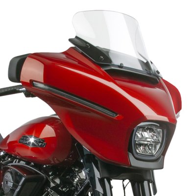 Mount kit included. Clear. Height: 27.94cm. Width: 40.64cm.
Made of 3mm thick Lexan® polycarbonate with National Cycle's state-of-the-art Quantum+™ Rain Repellent Hard Coating.
National Cycle VStream® replacement windscreens have a unique patented shape. The 'V' profile and dimensional contours push the wind vortex out and away from the rider's helmet, resulting in a peaceful, quieter riding environment. Manufactured from 3mm thick Lexan® polycarbonate with National Cycle's state-of-the-art Quantum+™ Rain Repellent Hard Coating. This is a new generation of polycarbonate hard coating that actually exceeds the hardness and scratch resistance of glass. The surface tension created by the water repellent coating results in water droplets that literally fly off the surface of the windshield at the slightest of angles or wind speeds. It all just got better than ever! Fits as a direct bolt-on High Quality replacement for the OEM style screen. Complete with mount kit.
Note: Center screen height is from the bottom center edge to top of screen.