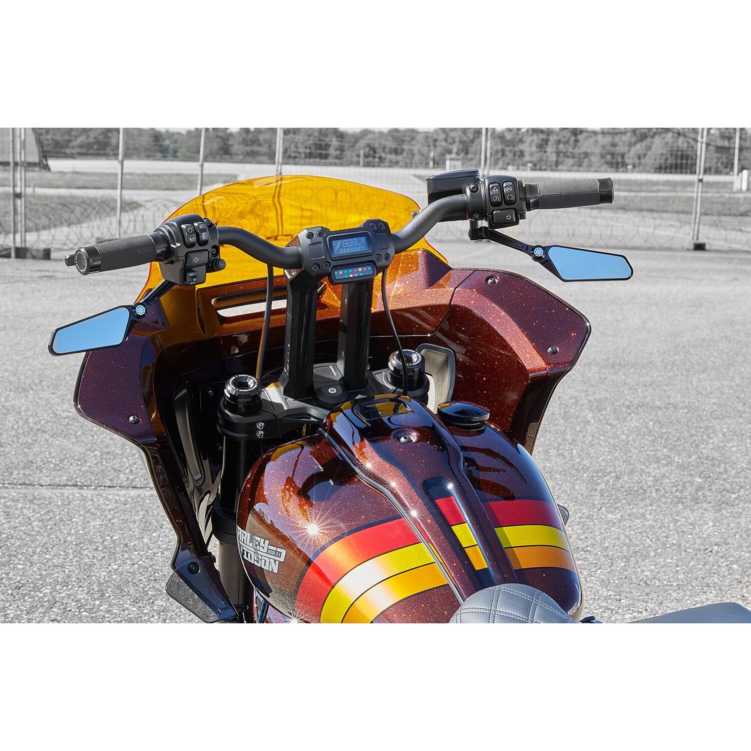 Rick's Motorcycles, Clubstyle riser kit Pullback ST. 7", Black, Anodized