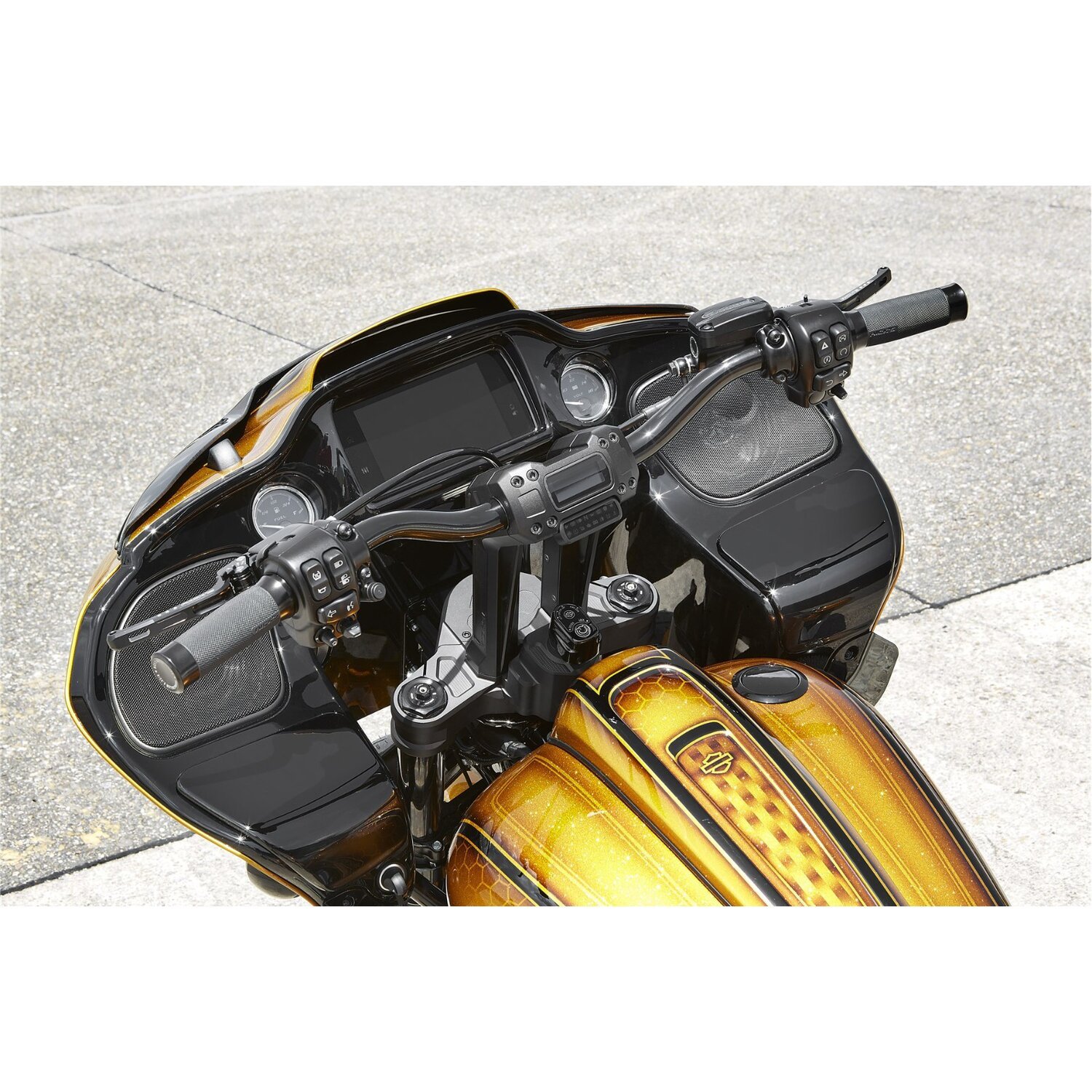 Rick's Motorcycles, Clubstyle riser kit Pullback ST. 8.5", Black, Anodized