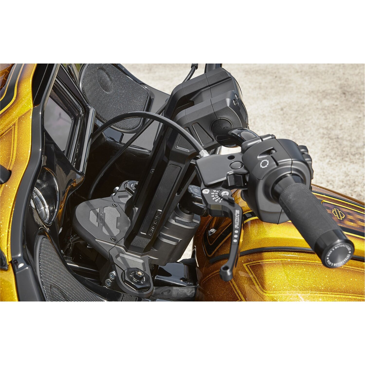 Rick's Motorcycles, Clubstyle riser kit Pullback ST. 10", Black, Anodized