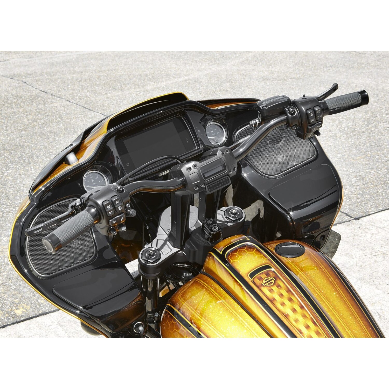 Rick's Motorcycles, Clubstyle riser kit Pullback ST. 10", Black, Anodized