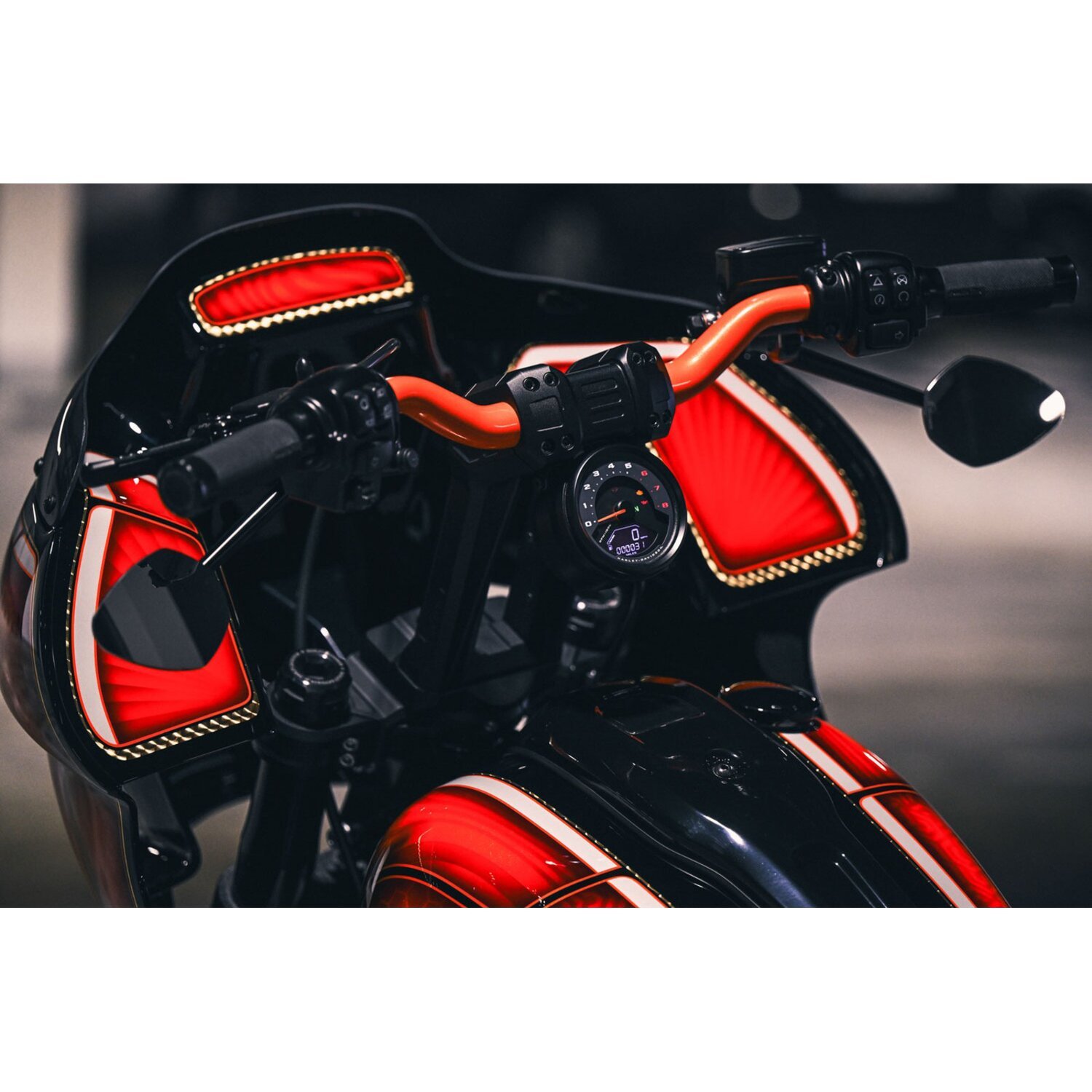 Rick's Motorcycles, Clubstyle riser kit Pullback S. 10", Black, Anodized