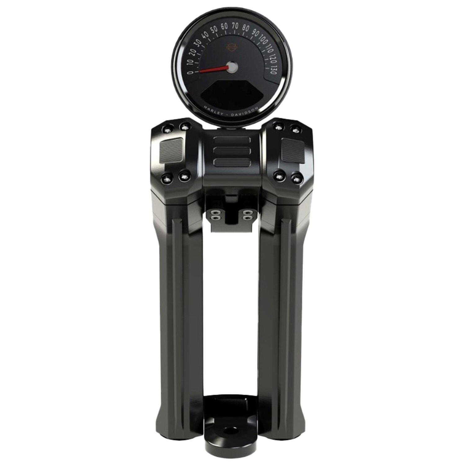 Rick's Motorcycles, Clubstyle riser kit Pullback S. 8.5", Black, Anodized