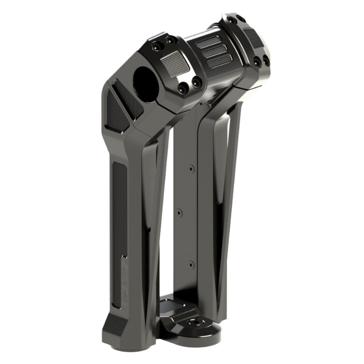 Rick's Motorcycles, Clubstyle riser kit Pullback. 10", Black, Anodized