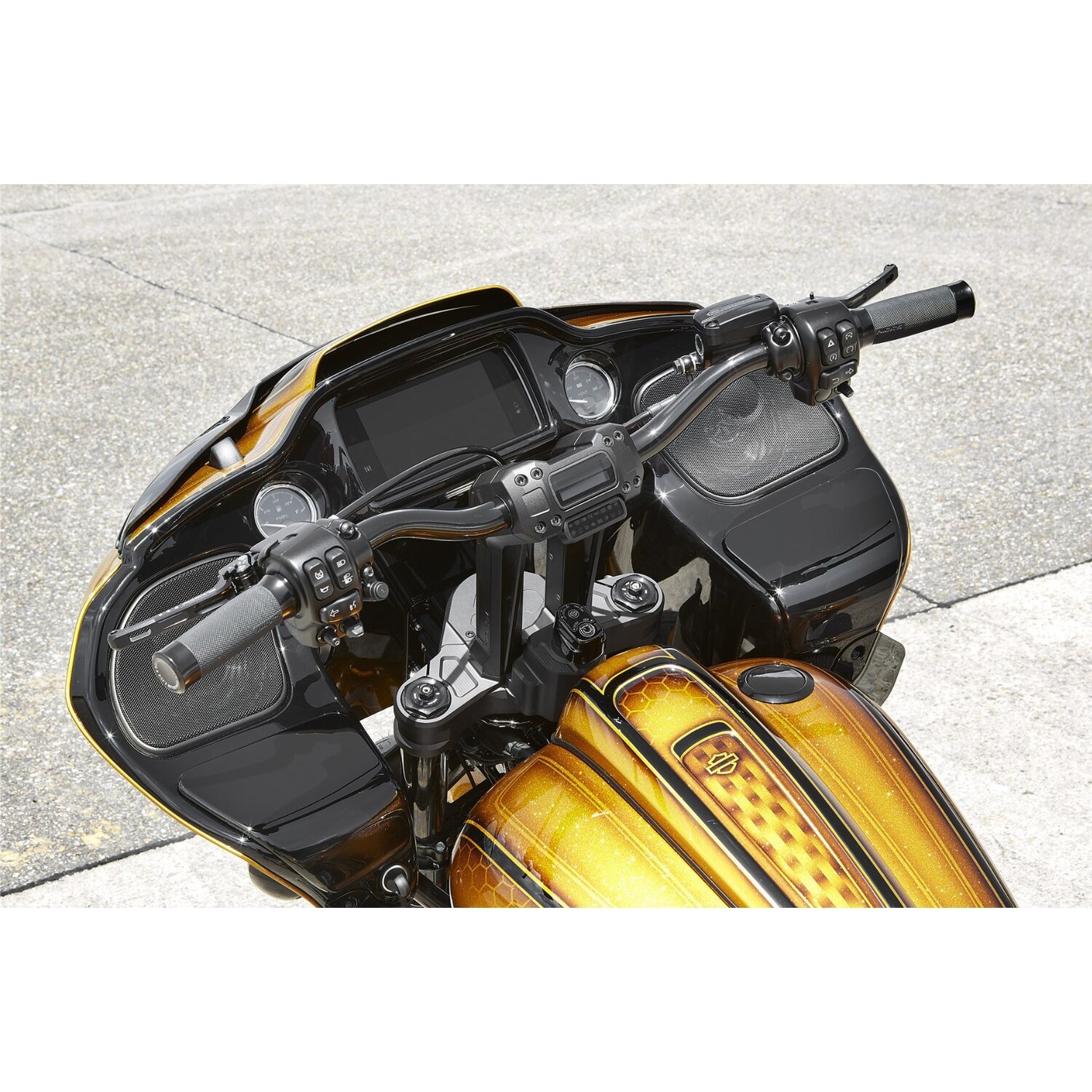 Rick's Motorcycles, Clubstyle riser kit Pullback. 8.5", Black, Anodized