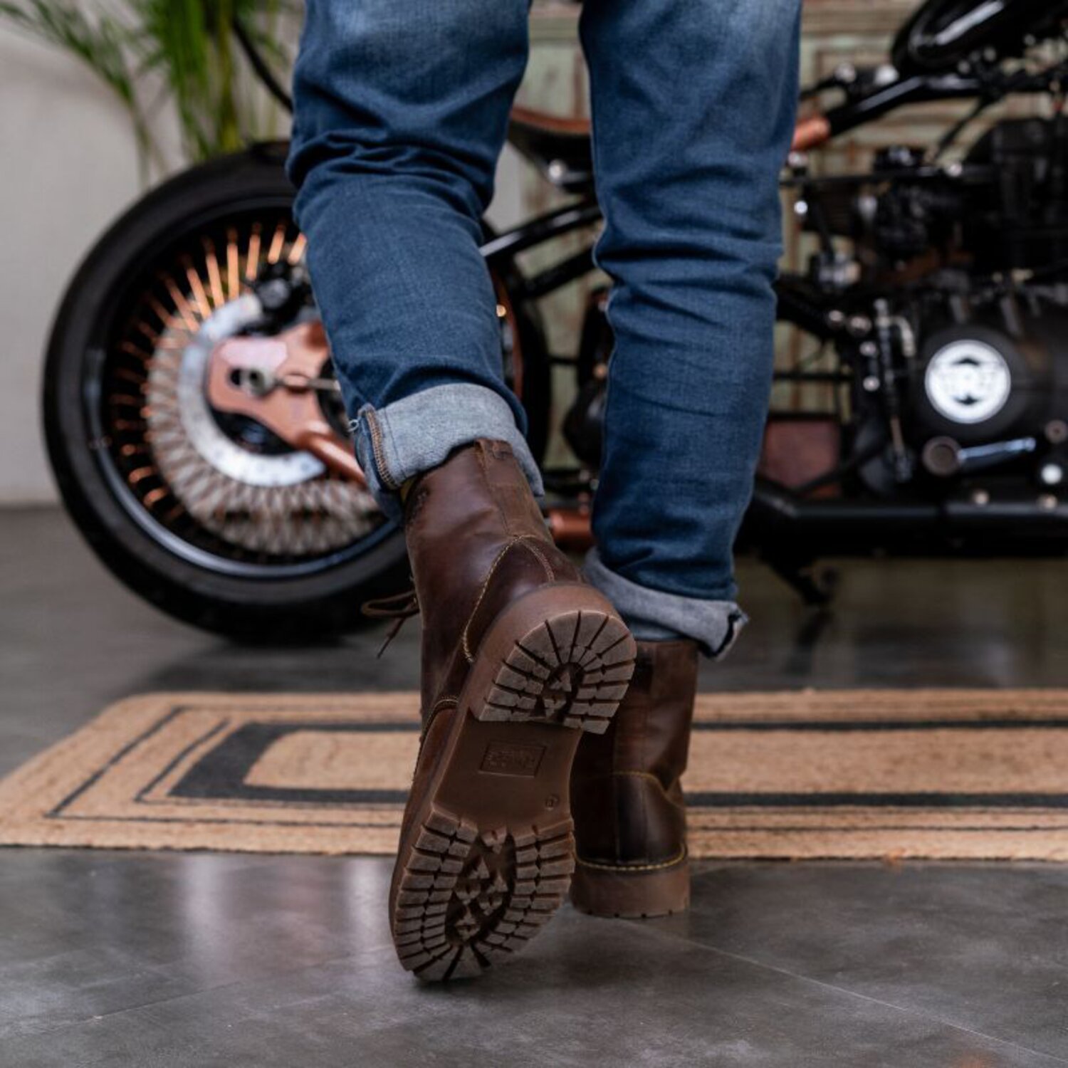Trip Machine Moc-toe boots, mocha, 40