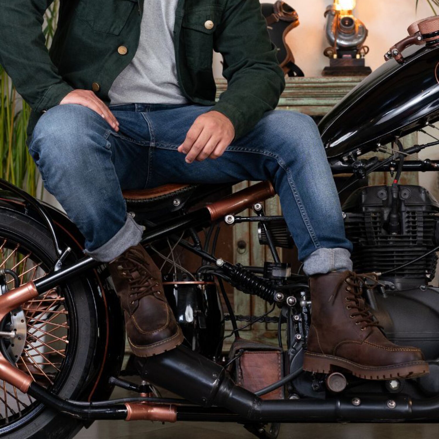 Trip Machine Moc-toe boots, mocha, 41