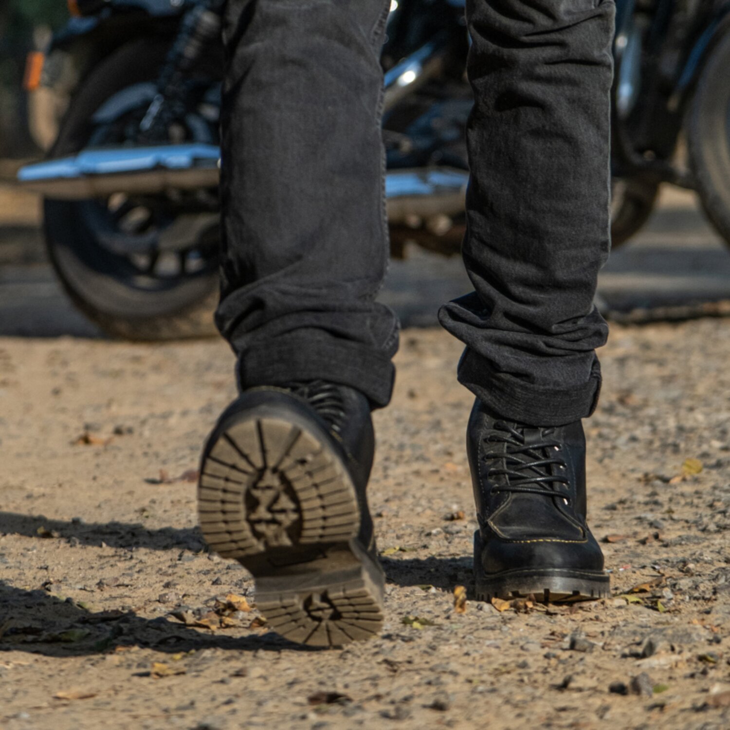 Trip Machine Moc-toe boots, Black, 40