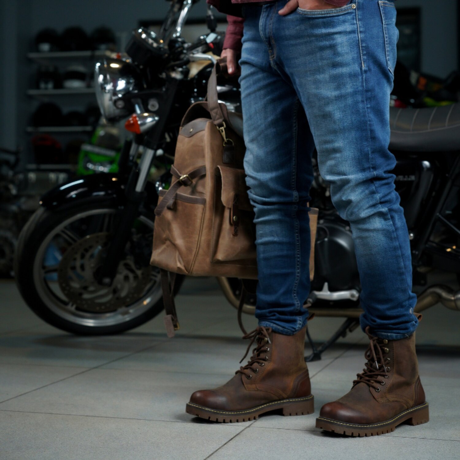 Trip Machine Derby boots, rusty wrangler, 40