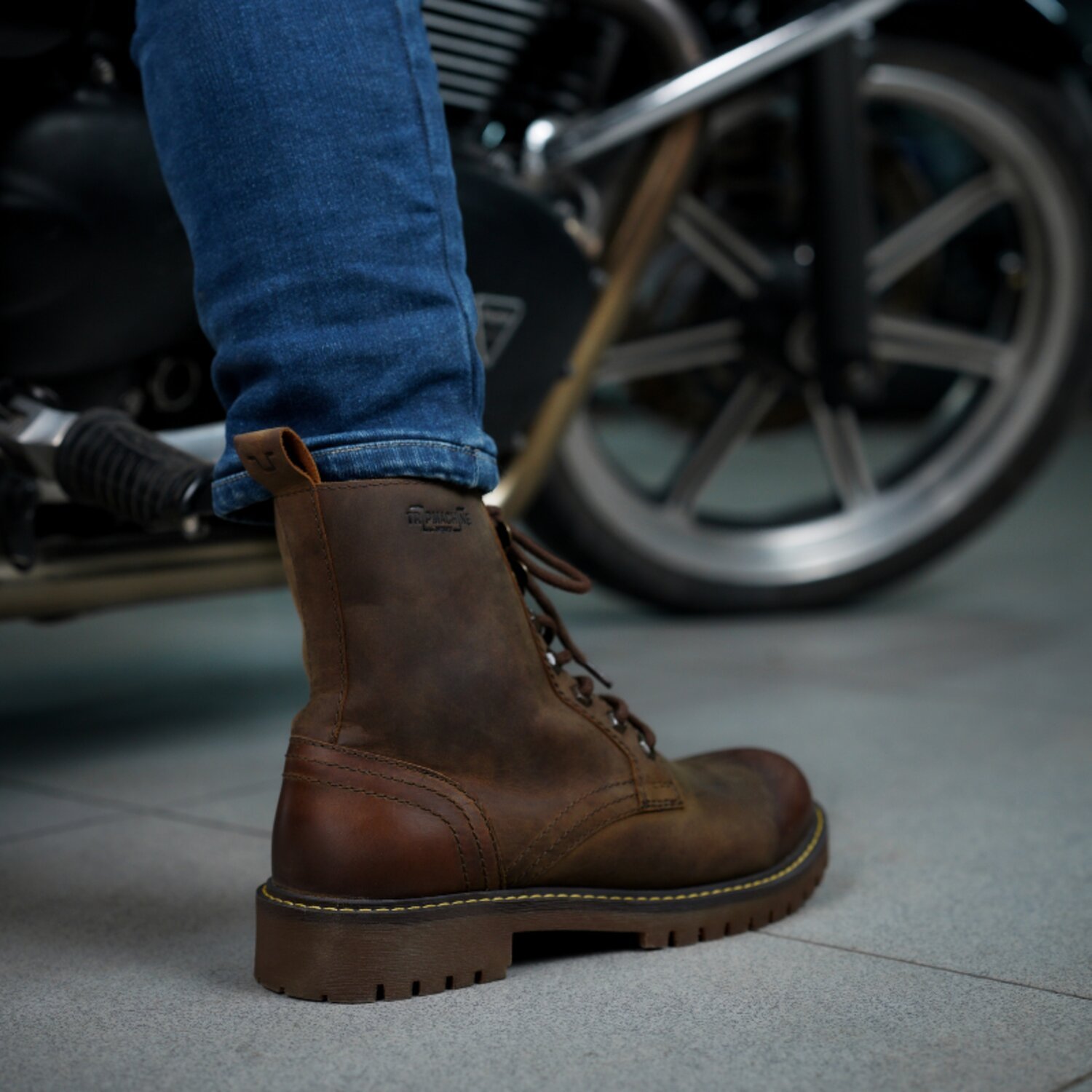 Trip Machine Derby boots, rusty wrangler, 40