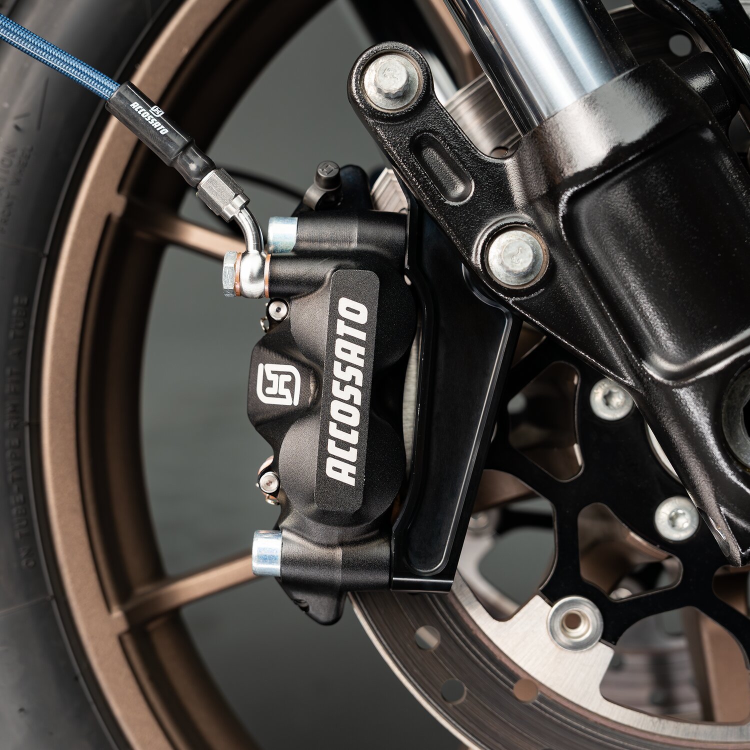Accossato, 108mm Monoblock radial brake caliper left